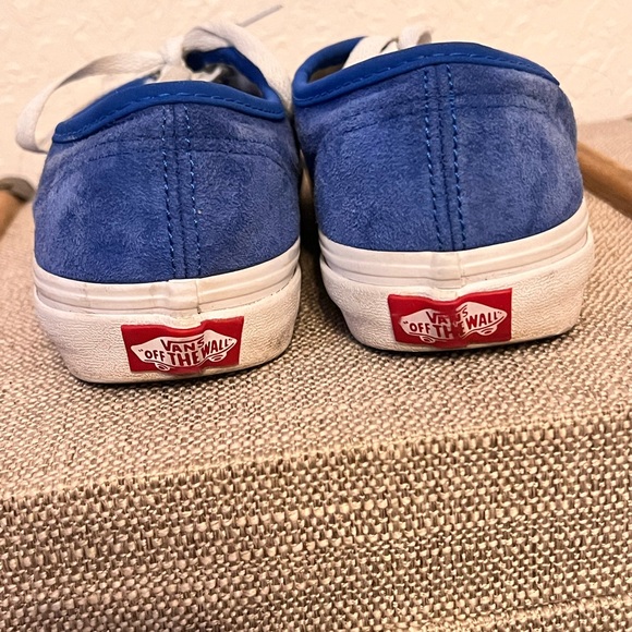 VANS Womens Blue Suede Solid Lace Up Oxford Style Sneakers US Sz 7 - Picture 3 of 4